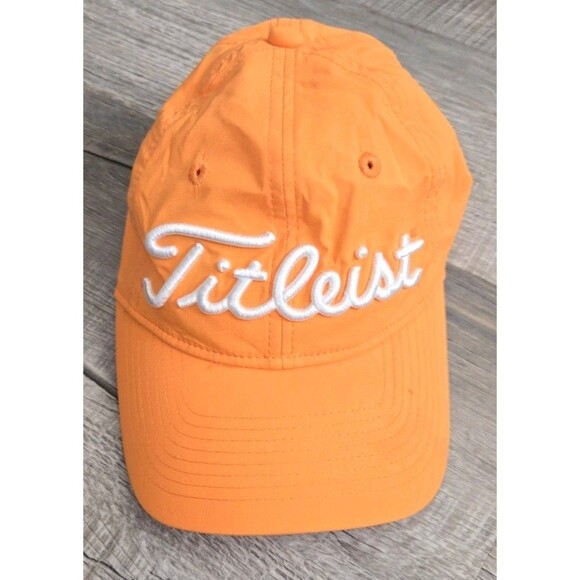 Titleist Golf Hat Pro Flex Fit Adjustable Cap Orange - Picture 1 of 4